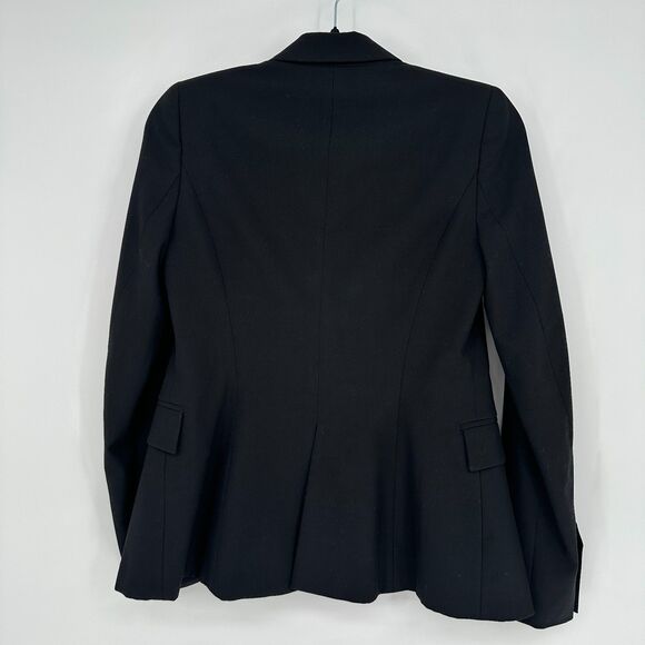 Zara Womens Blazer Size 2 Black One Button Office Career Corporate Minimalist - Picture 2 of 10